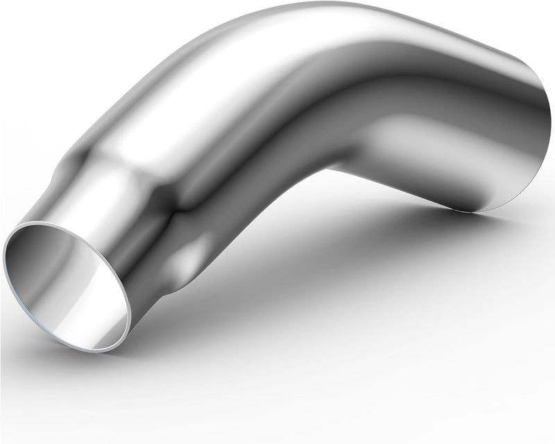 LYLCDDP 4 inch Diesel Exhaust, Exhaust Pipe Tip Elbow. 4'' Inlet 5'' Outlet 23'' Long chrome exhaust tips - Image 1